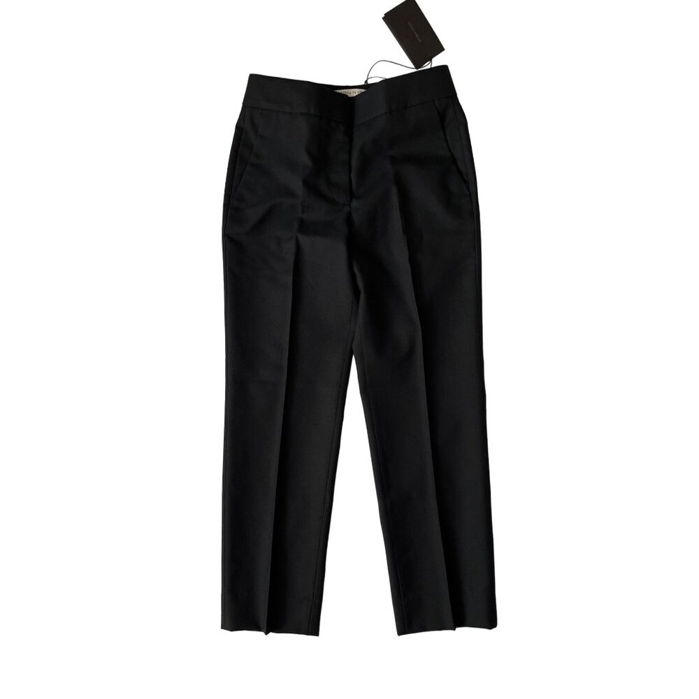 $1100 NWT Bottega Veneta 36 0 Uniform Black Wool Trousers Ankle Dress Pants